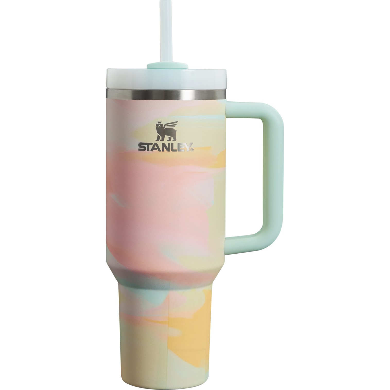 The Clean Slate Quencher H2.0 FlowState™ Tumbler | 40 OZ | 1.18 L: Warm Serene Brushstrokes