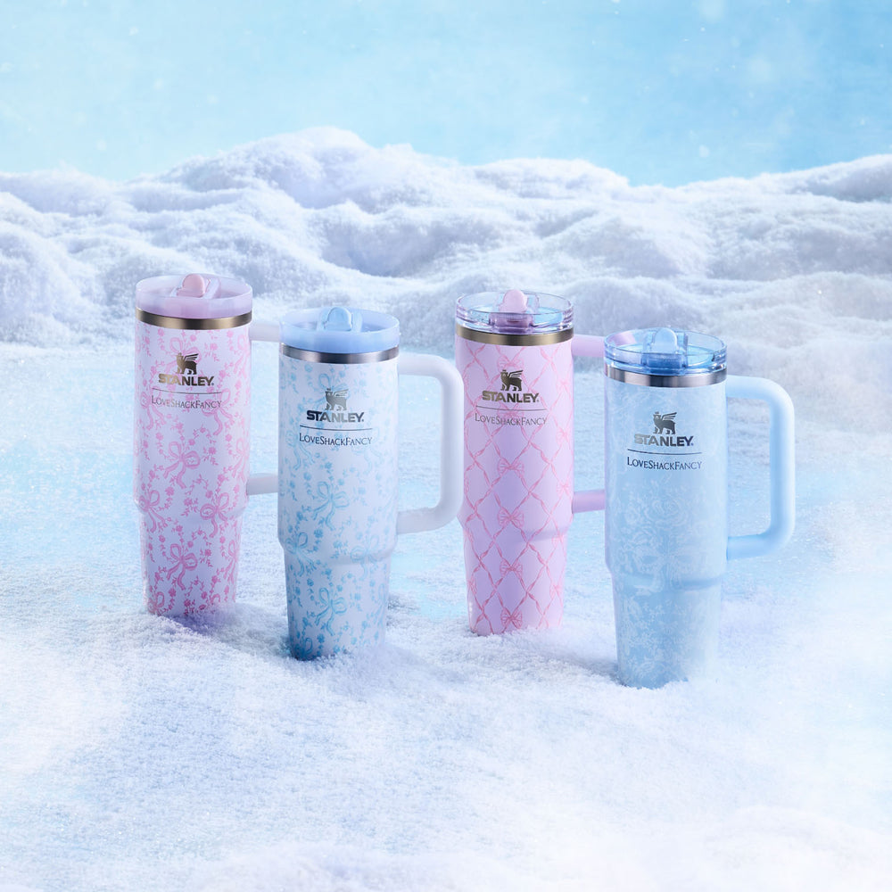 Stanley 1913 Stanley 1913 x LoveShackFancy Holiday Quencher® ProTour Flip Straw Tumbler 30 OZ 0.89 L in Coquette Bow Chantilly | View 4