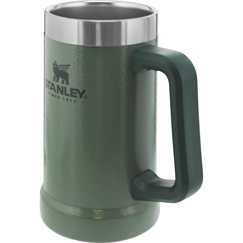 Stanley 1913 Adventure Big Grip Beer Stein 24 OZ 0.71 L in Hammertone Green