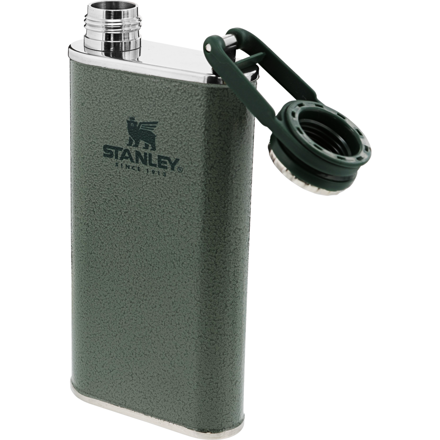 Stanley 1913 Classic Easy Fill Wide Mouth Flask 8 OZ 0.23 L in Hammertone Green | View 2