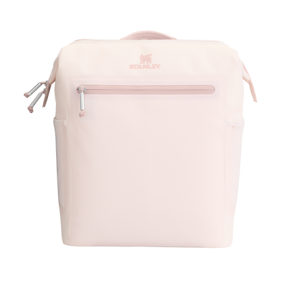 Stanley 1913 The All Day Madeleine Midi Cooler Backpack 20 Can 14.8 QT 14.0 L in Rose Quartz | Back View
