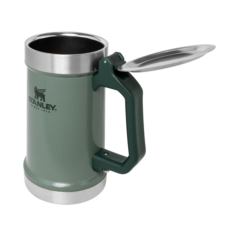 Stanley 1913 Classic Bottle Opener Beer Stein 24 OZ in Hammertone Green