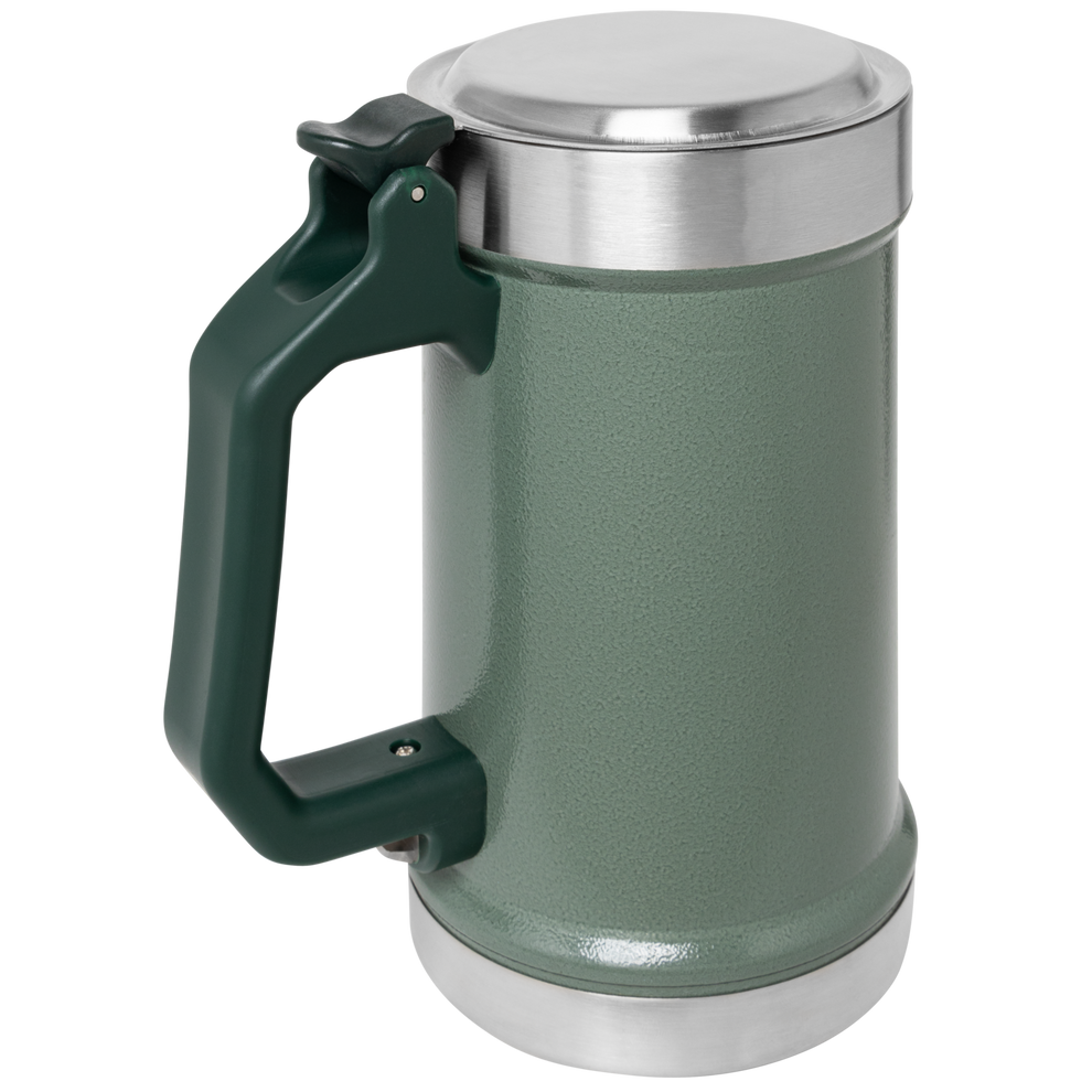 Stanley 1913 Classic Bottle Opener Beer Stein 24 OZ in Hammertone Green