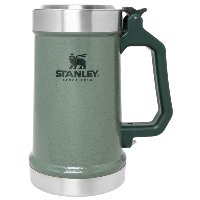 Stanley 1913 Classic Bottle Opener Beer Stein 24 OZ in Hammertone Green