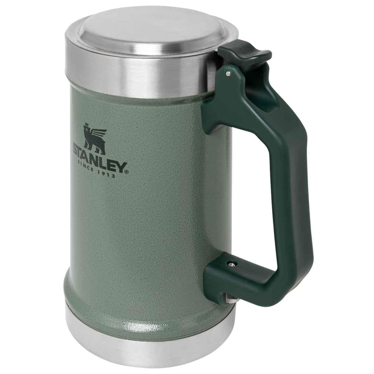 Stanley 1913 Classic Bottle Opener Beer Stein 24 OZ in Hammertone Green
