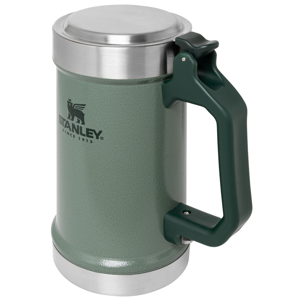 Stanley 1913 Classic Bottle Opener Beer Stein 24 OZ in Hammertone Green