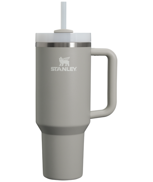 Laser Engraved Stanley 40oz Travel Tumbler With Handle Heart