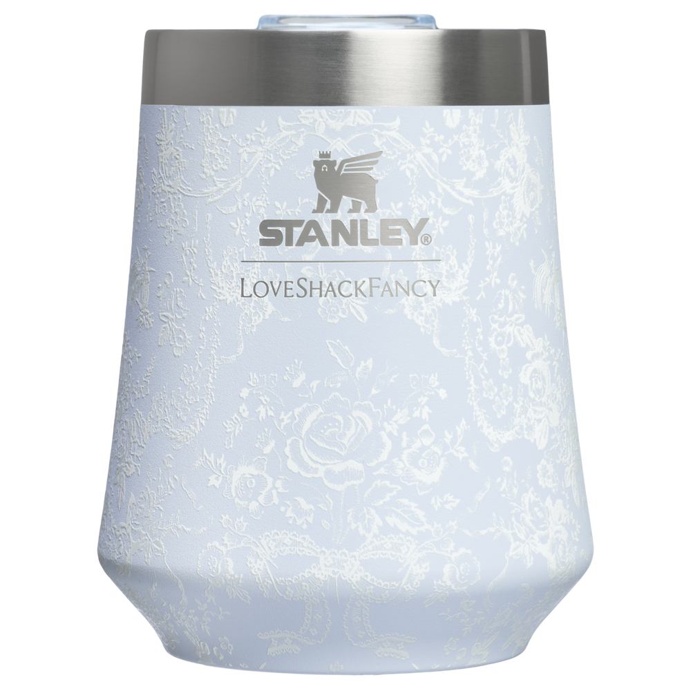 Stanley 1913 Stanley 1913 x LoveShackFancy Holiday Reserve Wine Tumbler 11 OZ in Toscana Toile Alpine Blue | View 1