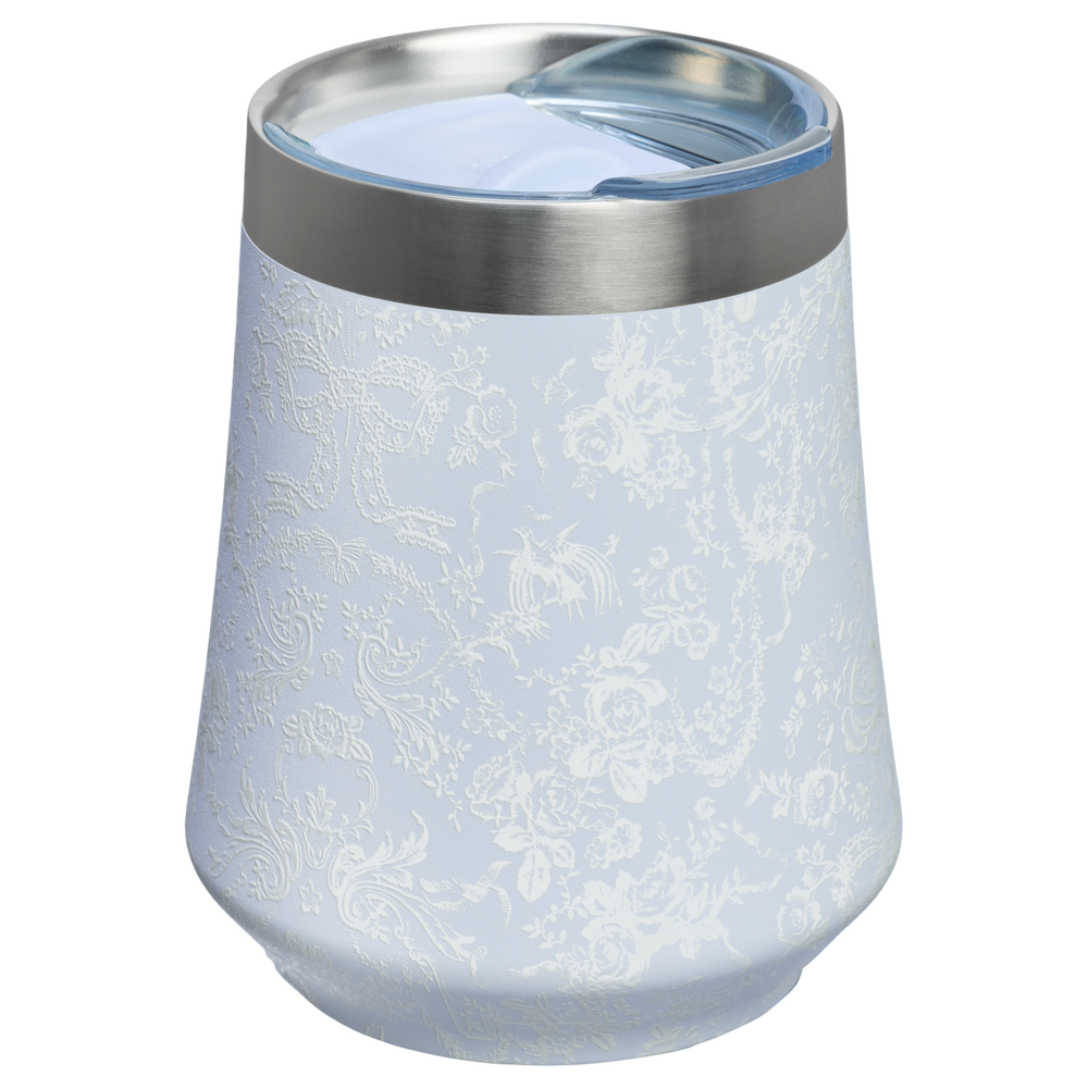 Stanley 1913 Stanley 1913 x LoveShackFancy Holiday Reserve Wine Tumbler 11 OZ in Toscana Toile Alpine Blue | View 2