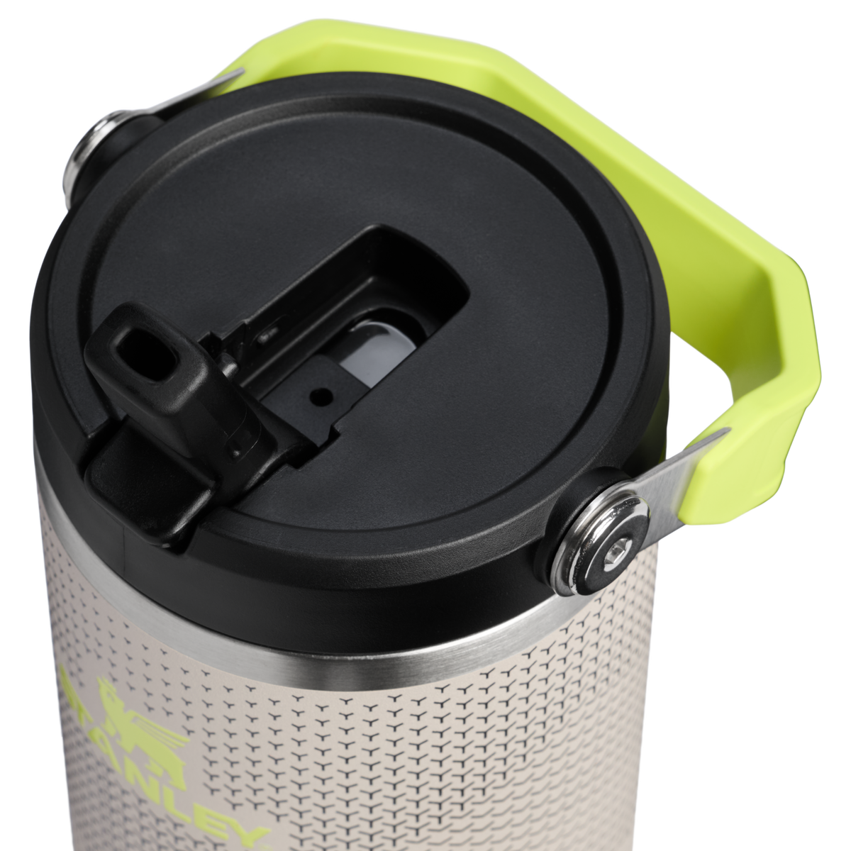 Stanley 1913 The IceFlow™ Flip Straw Tumbler 30 OZ 0.89 L in Sahara Hypergrip | Lid Detailed View