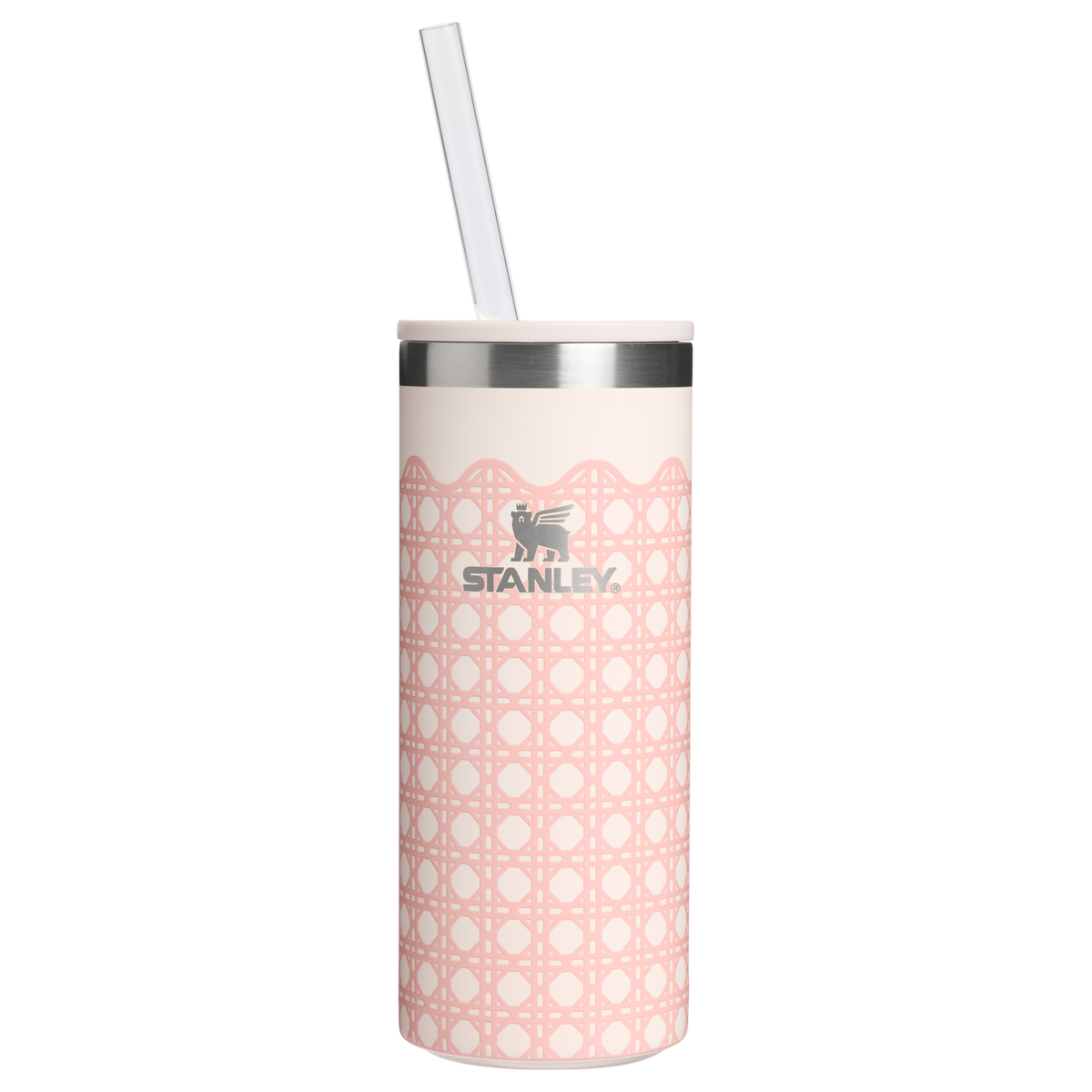 Stanley 1913 The Everyday Slim Can Cooler 10 OZ in Rose Quartz Rattan