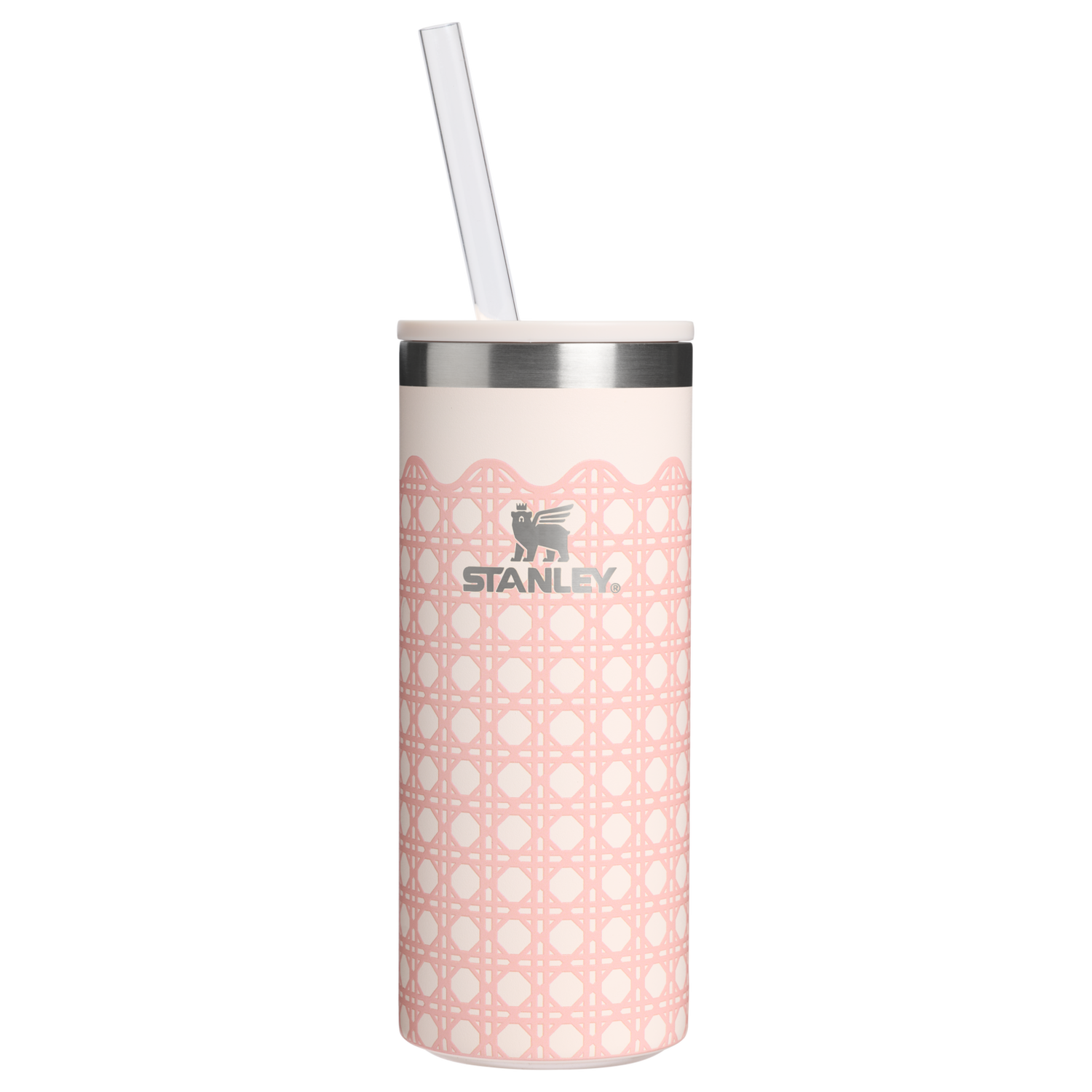 Stanley 1913 The Everyday Slim Can Cooler 10 OZ in Rose Quartz Rattan | View 1