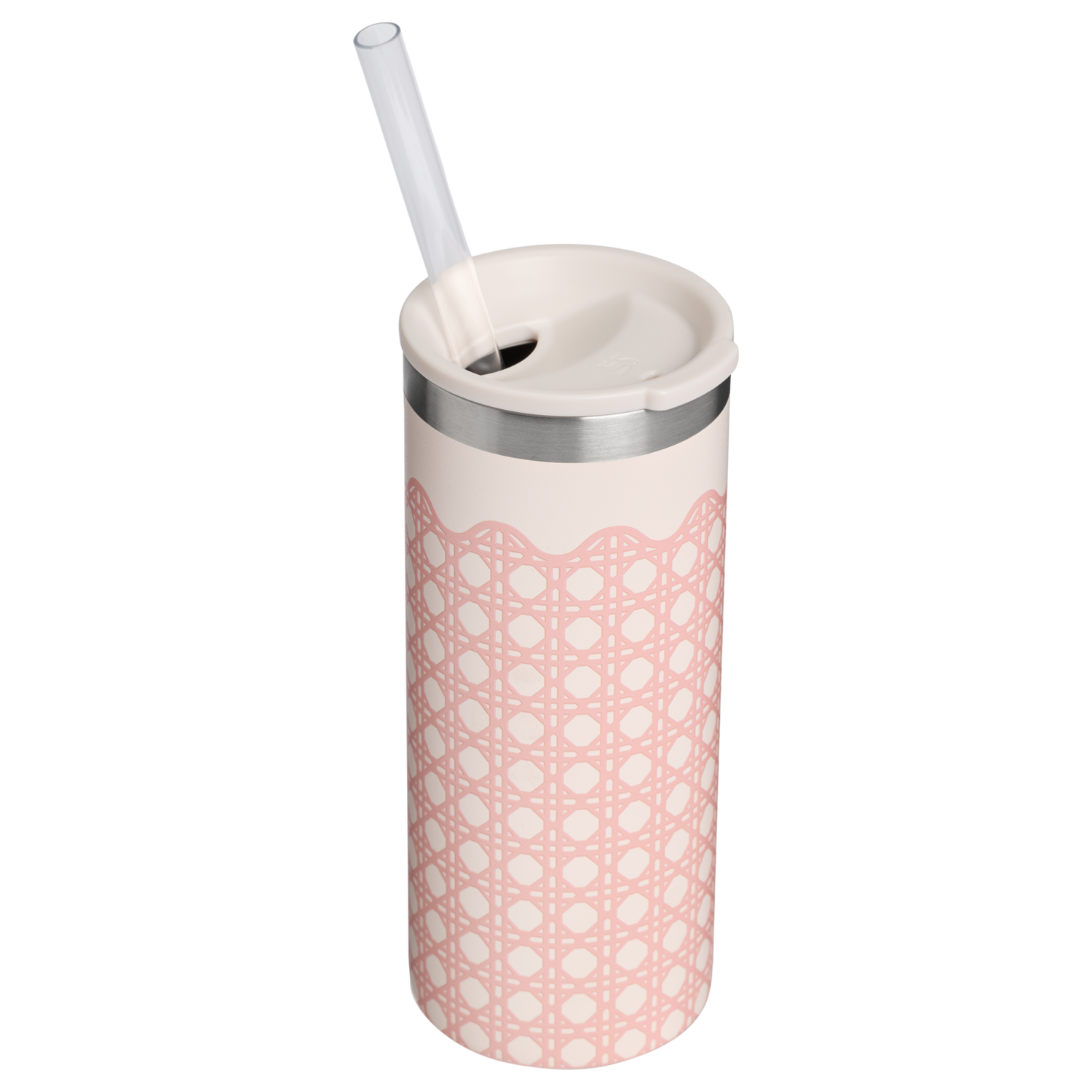 Stanley 1913 The Everyday Slim Can Cooler 10 OZ in Rose Quartz Rattan | View 1