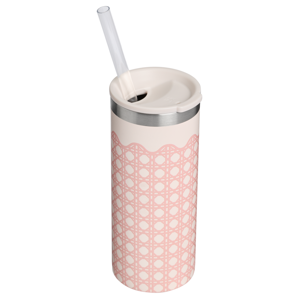 Stanley 1913 The Everyday Slim Can Cooler 10 OZ in Rose Quartz Rattan