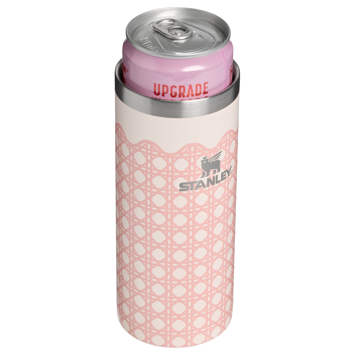 Stanley 1913 The Everyday Slim Can Cooler 10 OZ in Rose Quartz Rattan