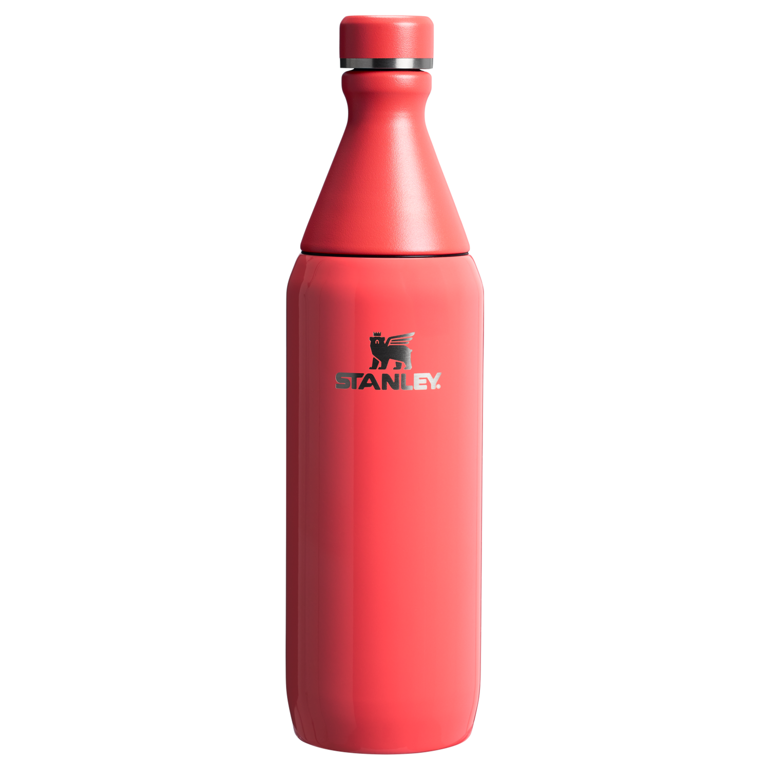 Stanley 1913 All Day Slim Bottle 20 OZ 0.59 L in Hot Coral Gloss | View 1