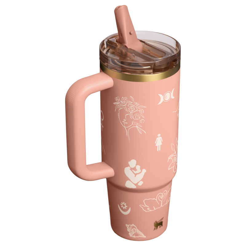 Stanley 1913 The Stanley 1913 x Nest Quencher® ProTour Flip Straw Tumbler 30 OZ 0.89 L in Her Symbols, Her Story | Back View