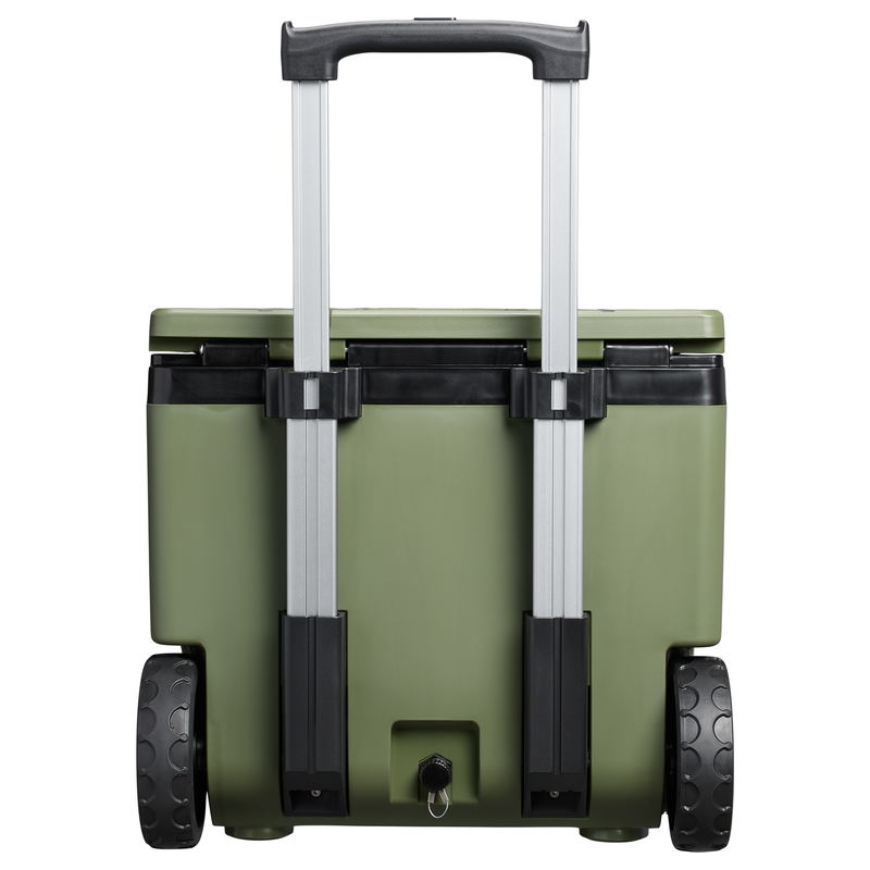 Stanley 1913 The Cold For Days Wheeled Outdoor Cooler 50 QT 47.3 L in Dried Pine | Back View
