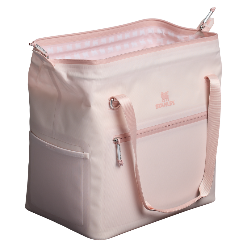 Stanley 1913 The All Day Julienne Max Cooler 20 qt 18.9 L in Rose Quartz | Open View