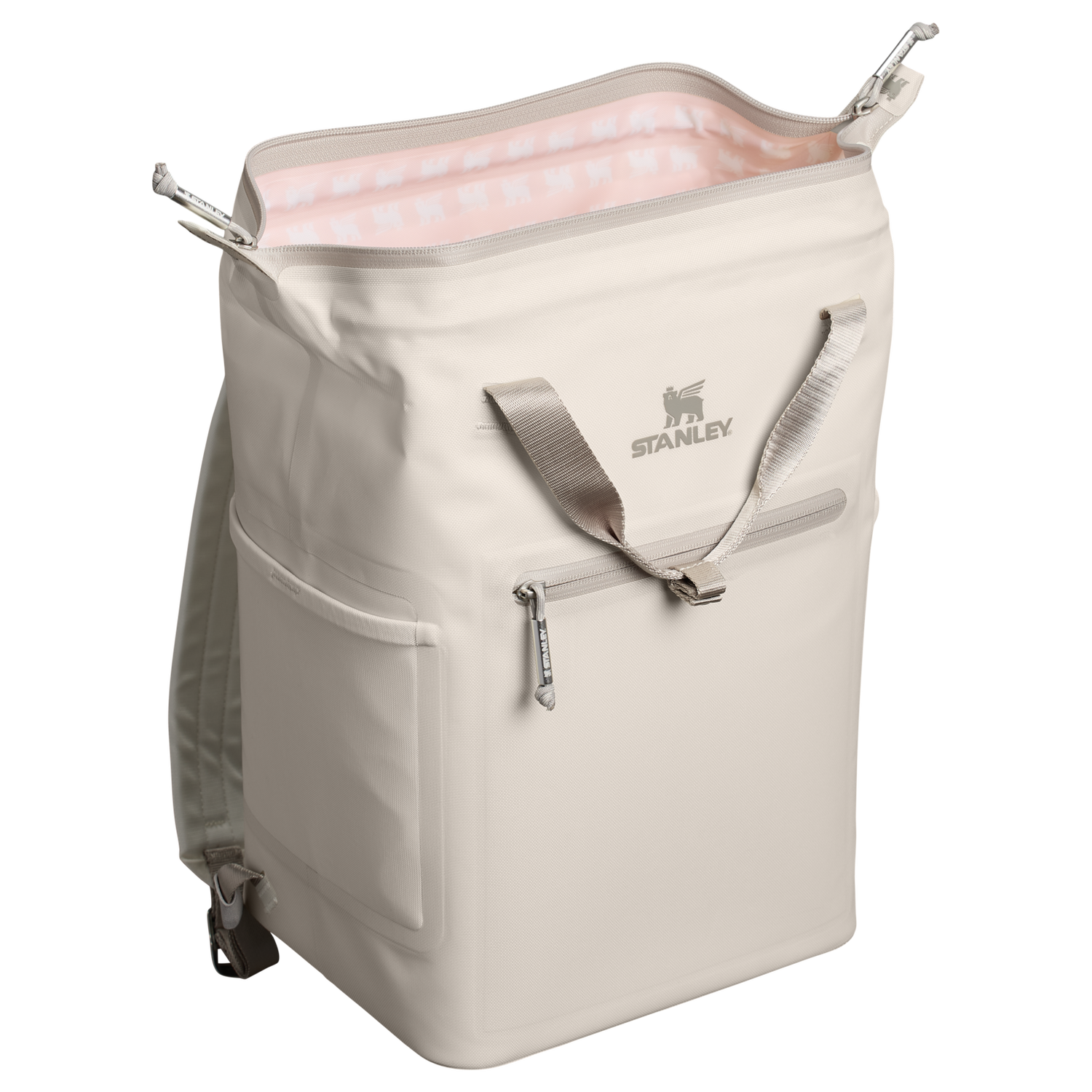 Stanley 1913 The All Day Madeleine Mini Cooler Backpack in Cream | View 2
