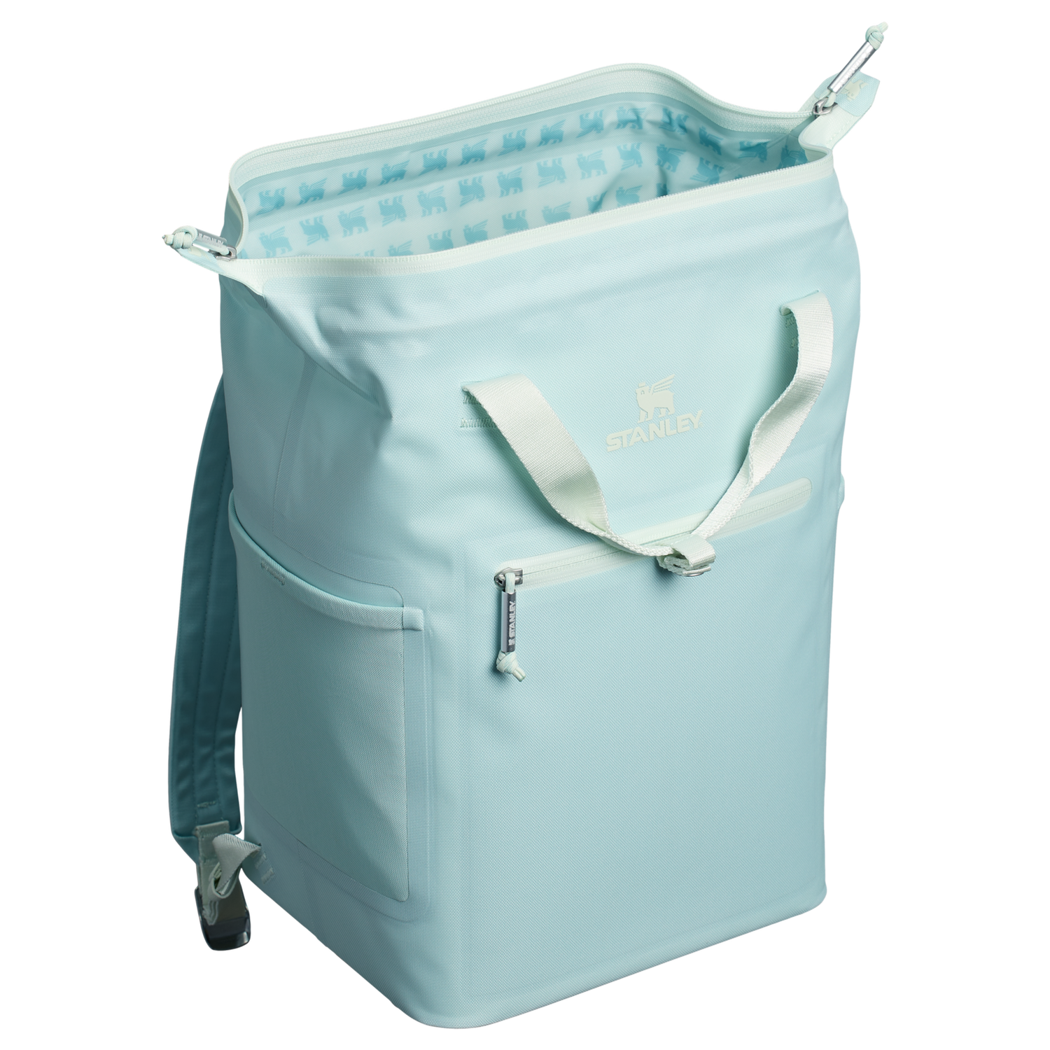 Stanley 1913 The All Day Madeleine Mini Cooler Backpack 14 QT 13.2 L in Seafoam | View 2