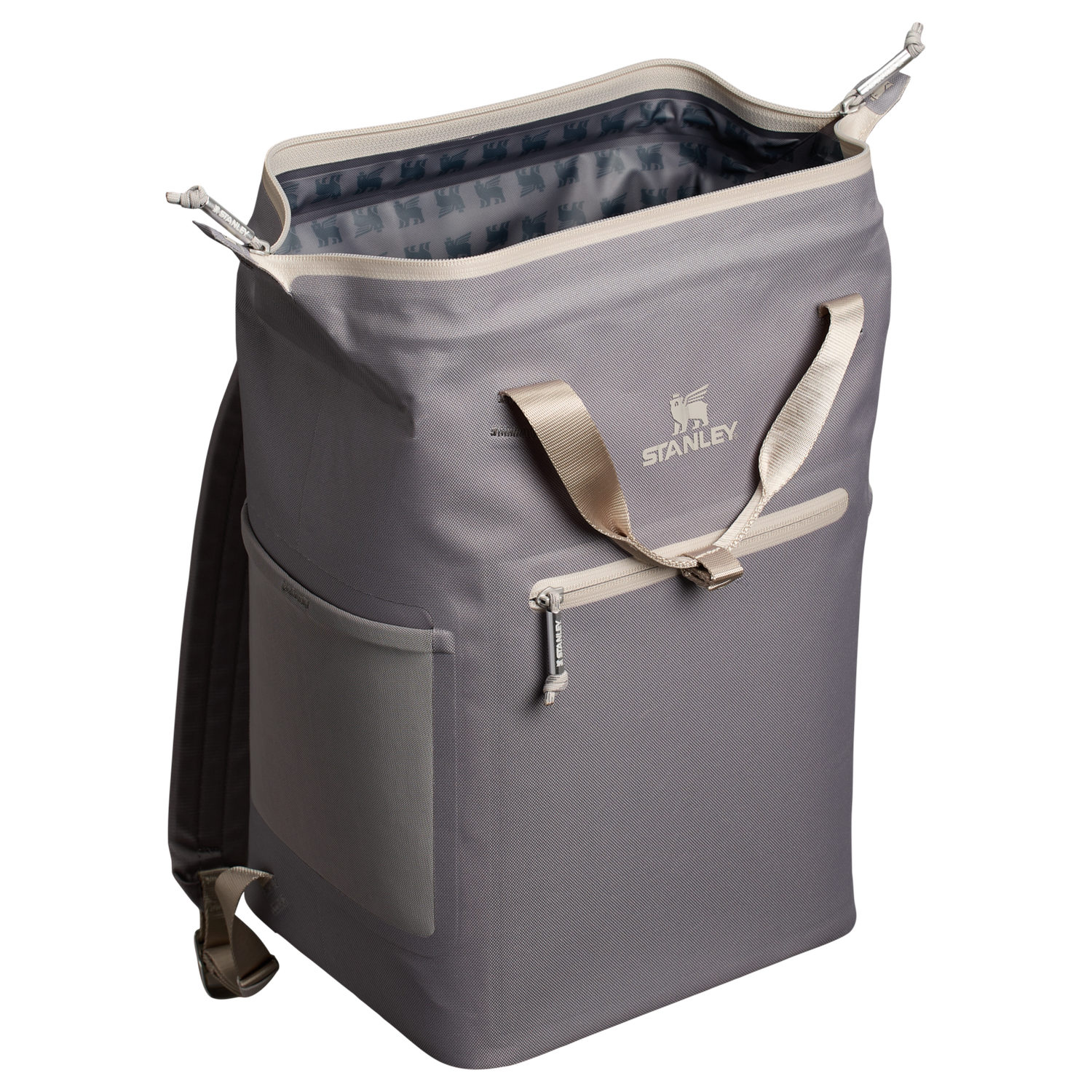 Stanley 1913 The All Day Madeleine Mini Cooler Backpack 14 QT 13.2 L in Stone | View 2