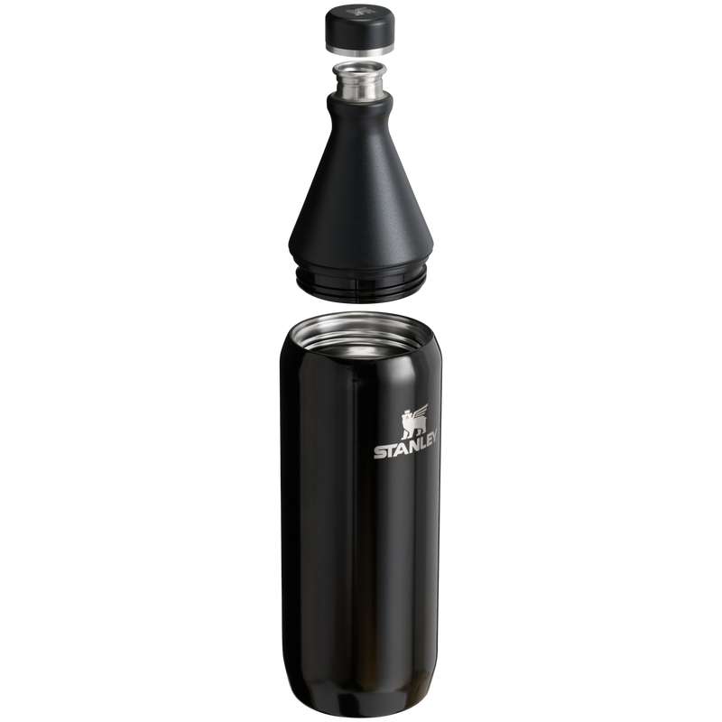 Stanley 1913 All Day Slim Bottle 34 OZ 1 L in Black Gloss | Cross Section View