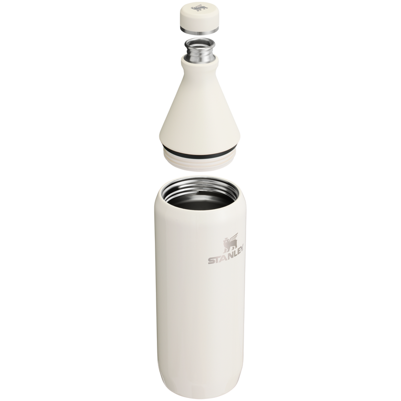 Stanley 1913 All Day Slim Bottle 34 OZ 1 L in Cream Gloss | Cross Section View
