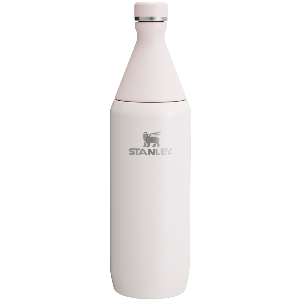 Stanley 1913 All Day Slim Bottle 34 OZ 1 L in Rose Quartz | Front View