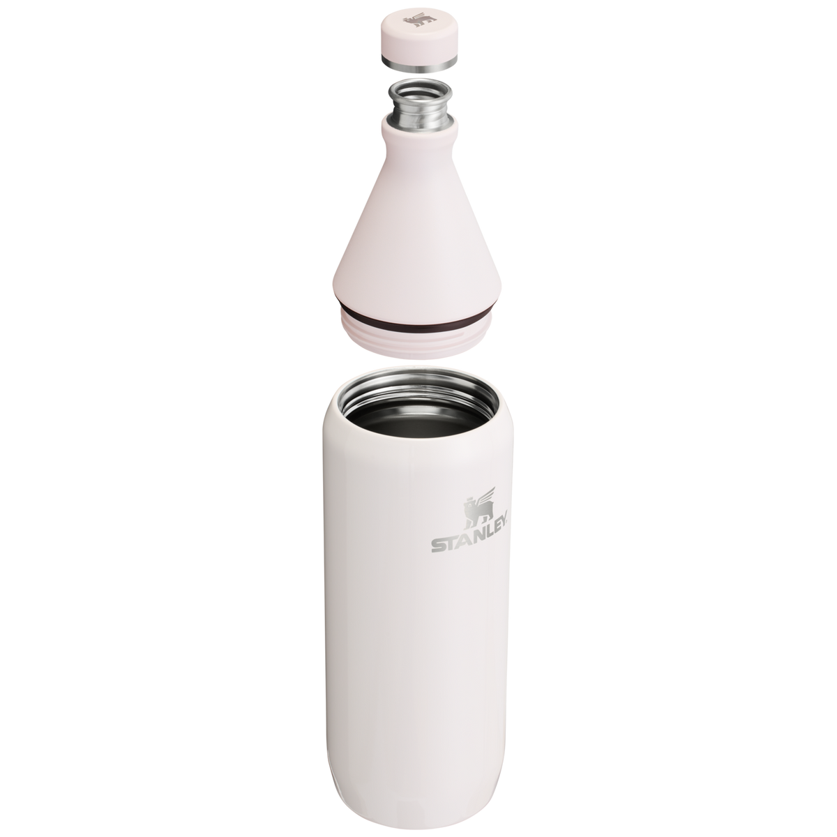 Stanley 1913 All Day Slim Bottle 34 OZ 1 L in Rose Quartz | Cross Section View