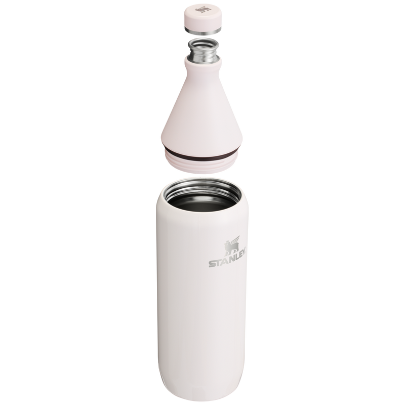 Stanley 1913 All Day Slim Bottle 34 OZ 1 L in Rose Quartz | Cross Section View