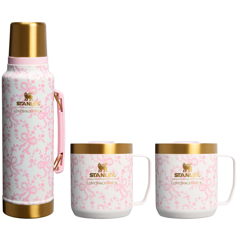 Stanley 1913 Stanley 1913 x LoveShackFancy Holiday The Everyday Cocoa Set in Coquette Bow Chantilly | View 1