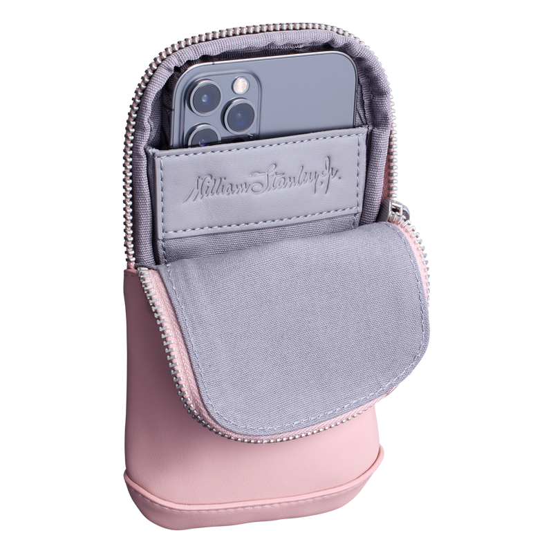 Stanley 1913 The Stanley Cross Bottle Essentials Case Midi in Rose Quartz | Open View