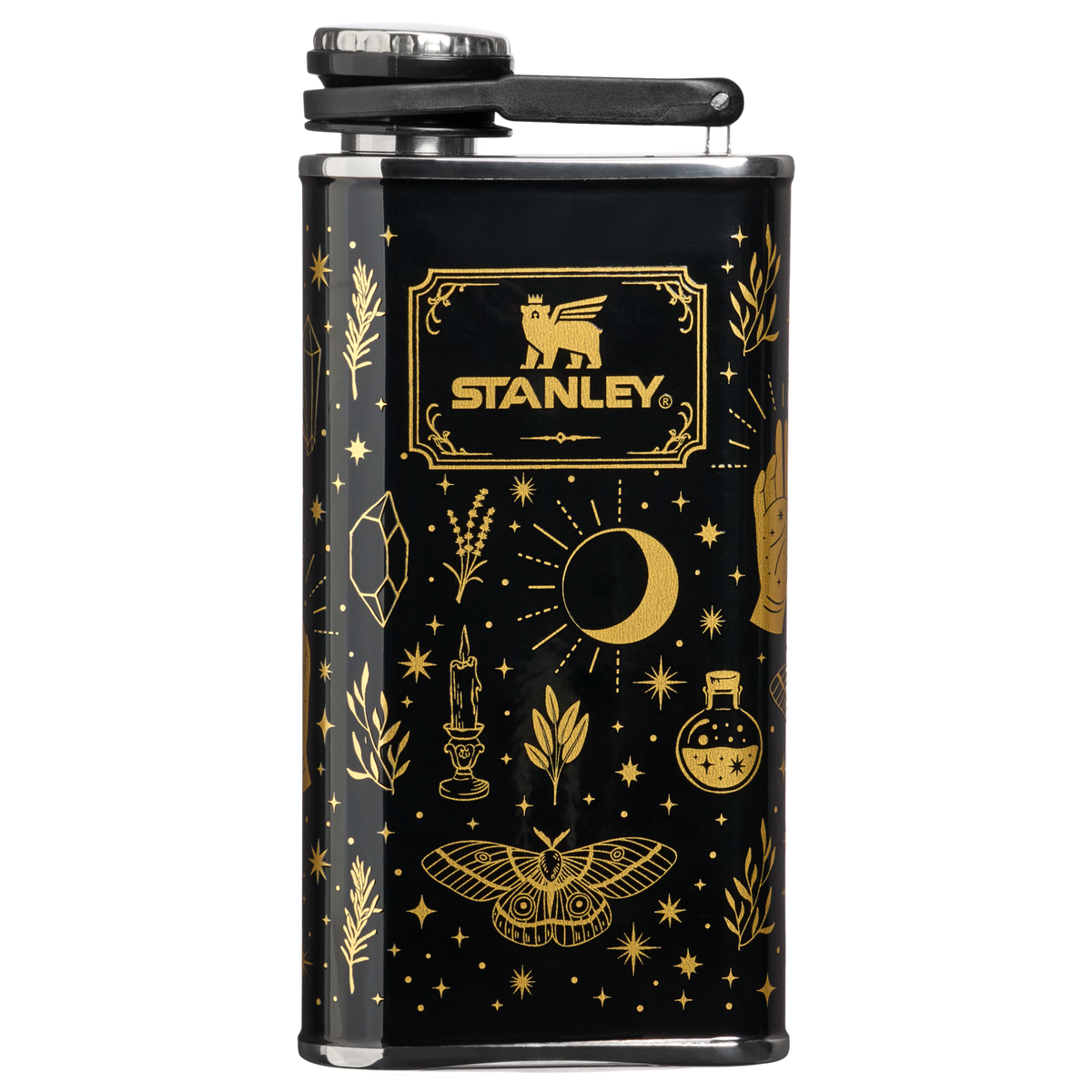 Stanley 1913 Halloween Easy-Fill Wide Mouth Flask 8 OZ 0.24 L in Black Magic | Front View