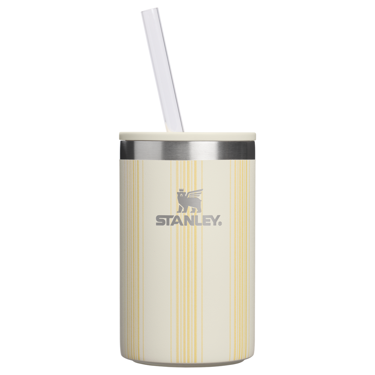 Stanley 1913 The Everyday Can Cooler Cup 10 OZ 0.30 L in Cream Picnic Stripe | Front View