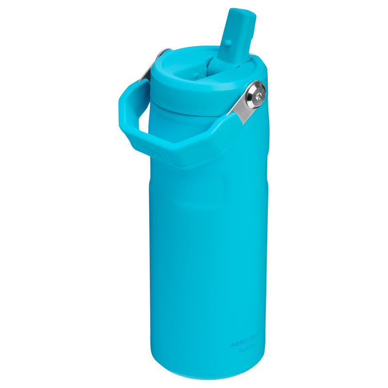 Stanley 1913 The IceFlow™ Bottle with Flip Straw Lid 16 OZ 0.47 L in Splash | Back View