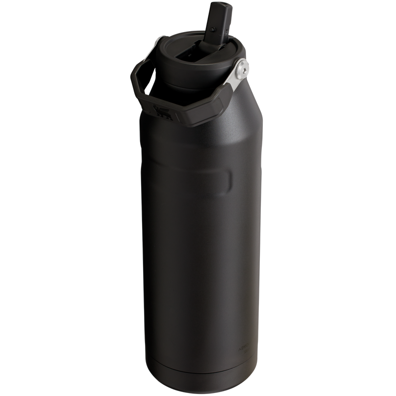 Stanley 1913 The IceFlow™ Bottle with Flip Straw Lid 50 OZ1.47 L in Black 2.0 | Back View