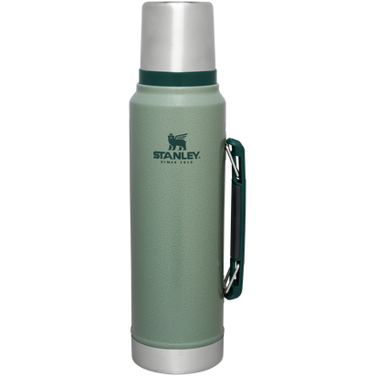 Stanley 1913 Classic Legendary Bottle 1.1 QT in Hammertone Green | Front View