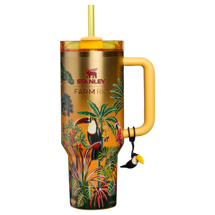 Stanley 1913 Stanley 1913 x FARM Rio Quencher® H2.0 Flowstate™ Tumbler 40 OZ 1.18 L in Farm Rio Tropical Woods | Front View