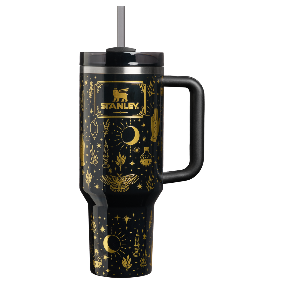 Stanley 1913 Halloween Quencher®  H2.0 Flowstate™ Tumbler | 40 OZ 1.18 L in Black Magic | Front View