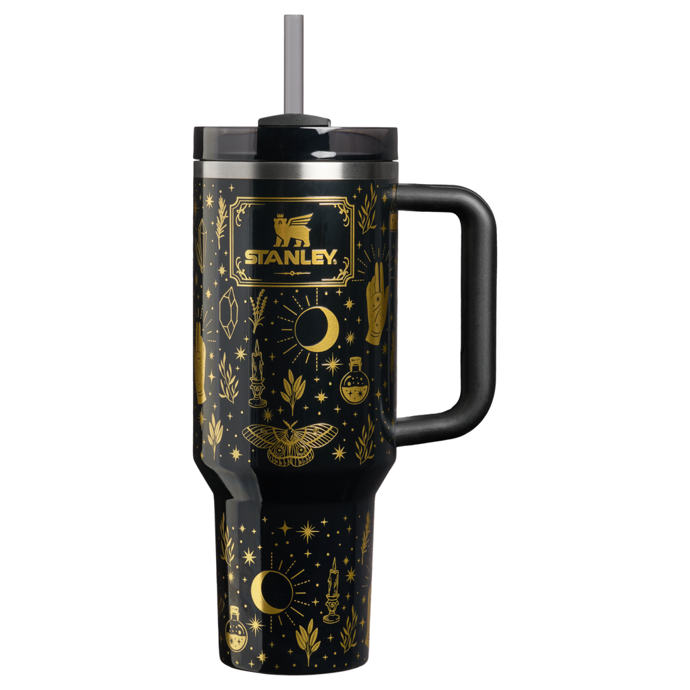 Stanley 1913 Halloween Quencher®  H2.0 Flowstate™ Tumbler | 40 OZ 1.18 L in Black Magic | Front View
