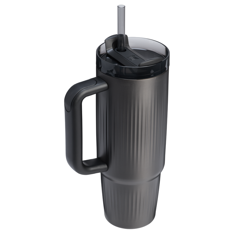 Stanley 1913 The Quencher® H2.0 Fluted Tumbler 30 OZ 0.89 L in Black | Back View