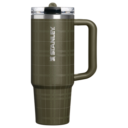 Stanley 1913 The Quencher® ProTour Flip Straw Tumbler 30 OZ 0.89 L in Peat Moss Plaid | Front View