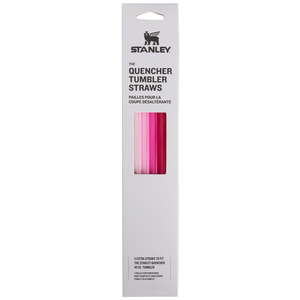 Stanley 1913 Adventure Quencher Travel Tumbler Straws 40 OZ 4-Pack in Pink
