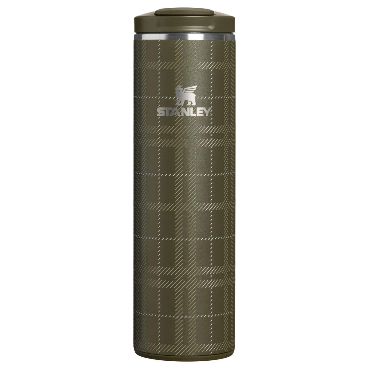 Stanley 1913 The Transit 2.0 Flip Top Mug 16 OZ 0.47 L in Peat Moss Plaid | Front View