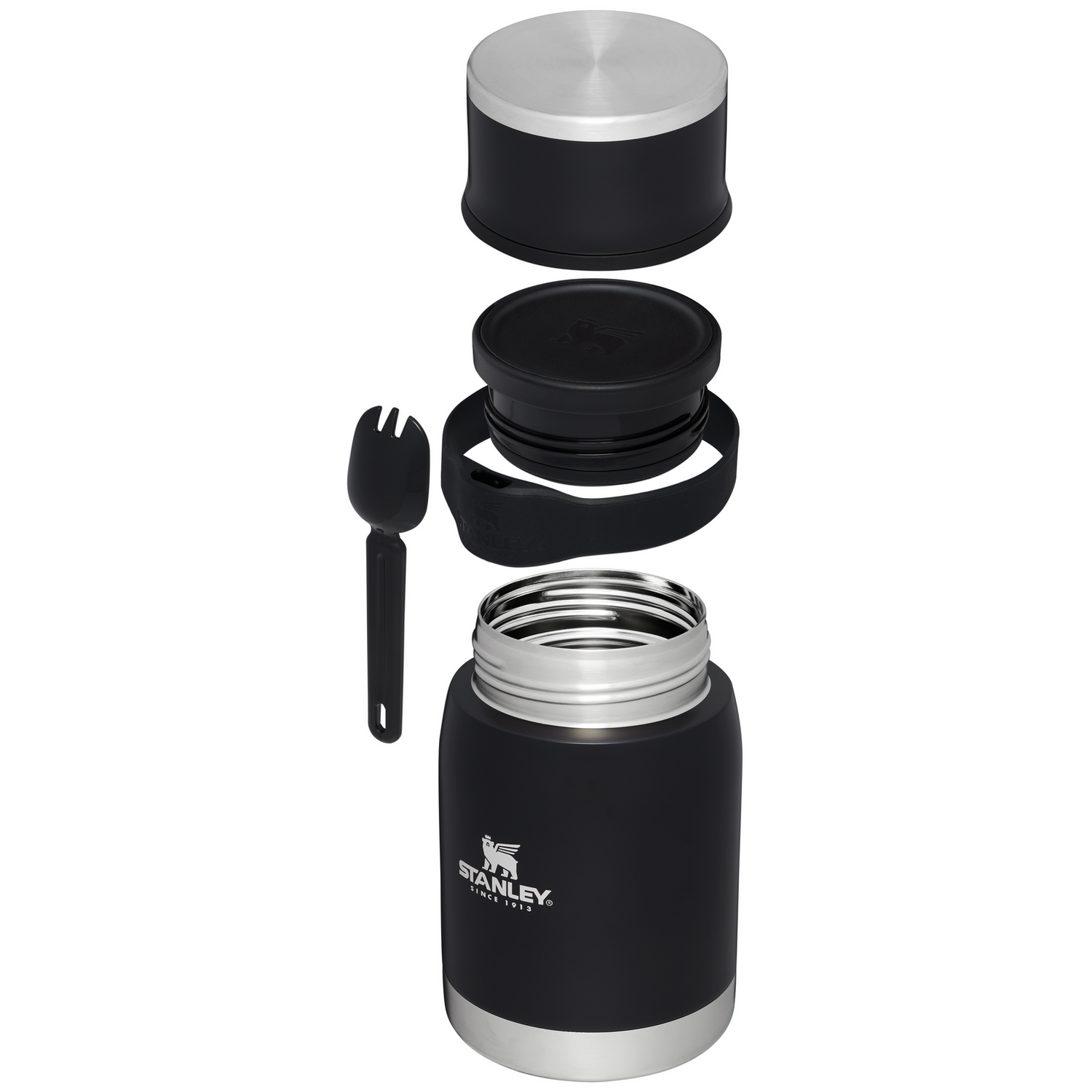 Stanley 1913 Adventure To-Go Food Jar + Spork 24 OZ 0.71 L in Black 2.0 | View 3