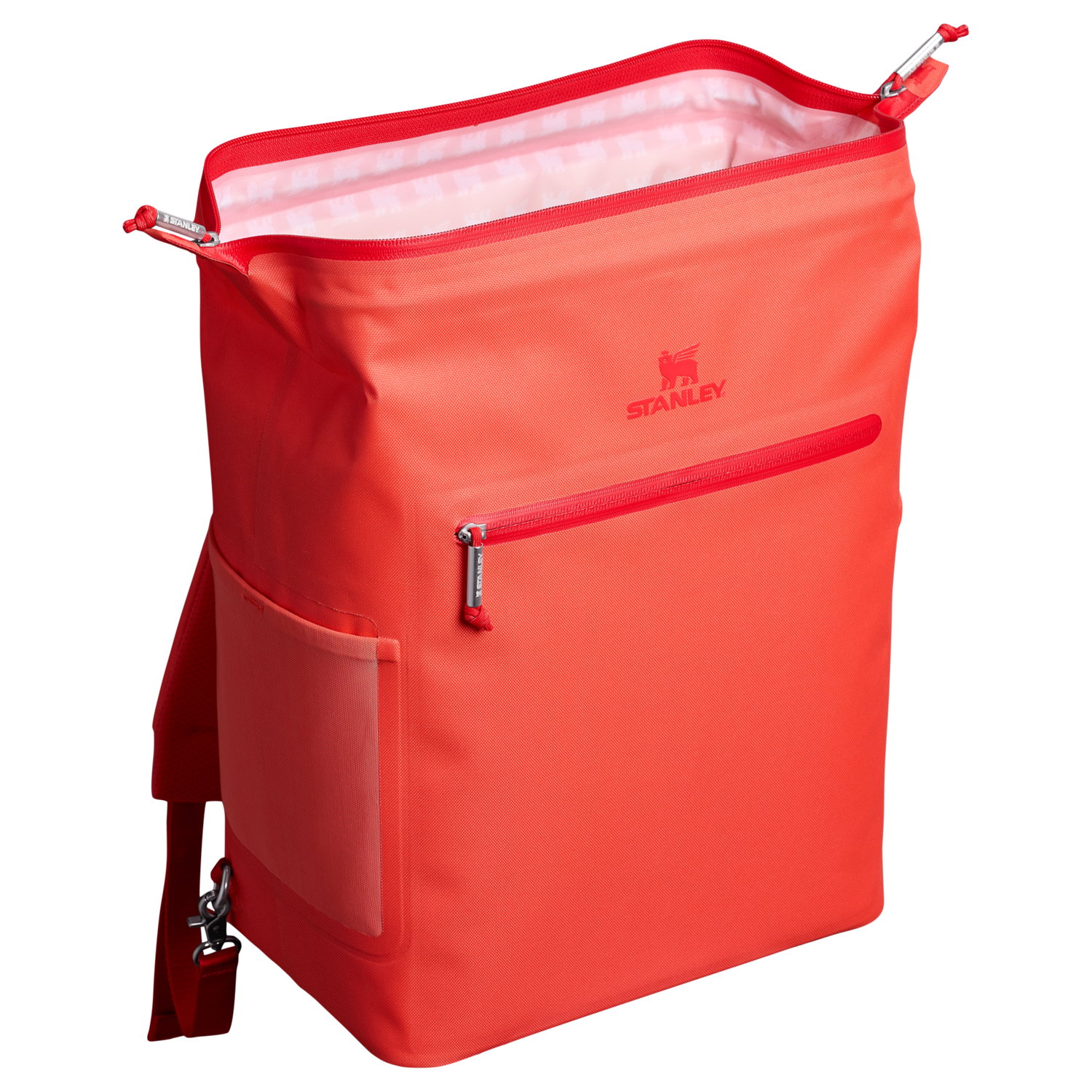Stanley 1913 The All Day Madeleine Midi Cooler Backpack 20 Can 14.8 QT 14.0 L in Hot Coral | View 1