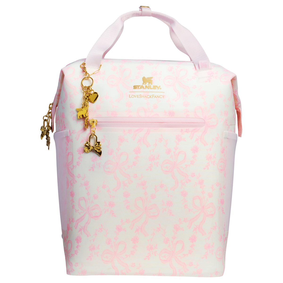 Stanley 1913 Stanley 1913 x LoveShackFancy Holiday All Day Madeleine Mini Cooler Backpack 20 Can 14 QT 13.2 L in Coquette Bow Chantilly | View 1