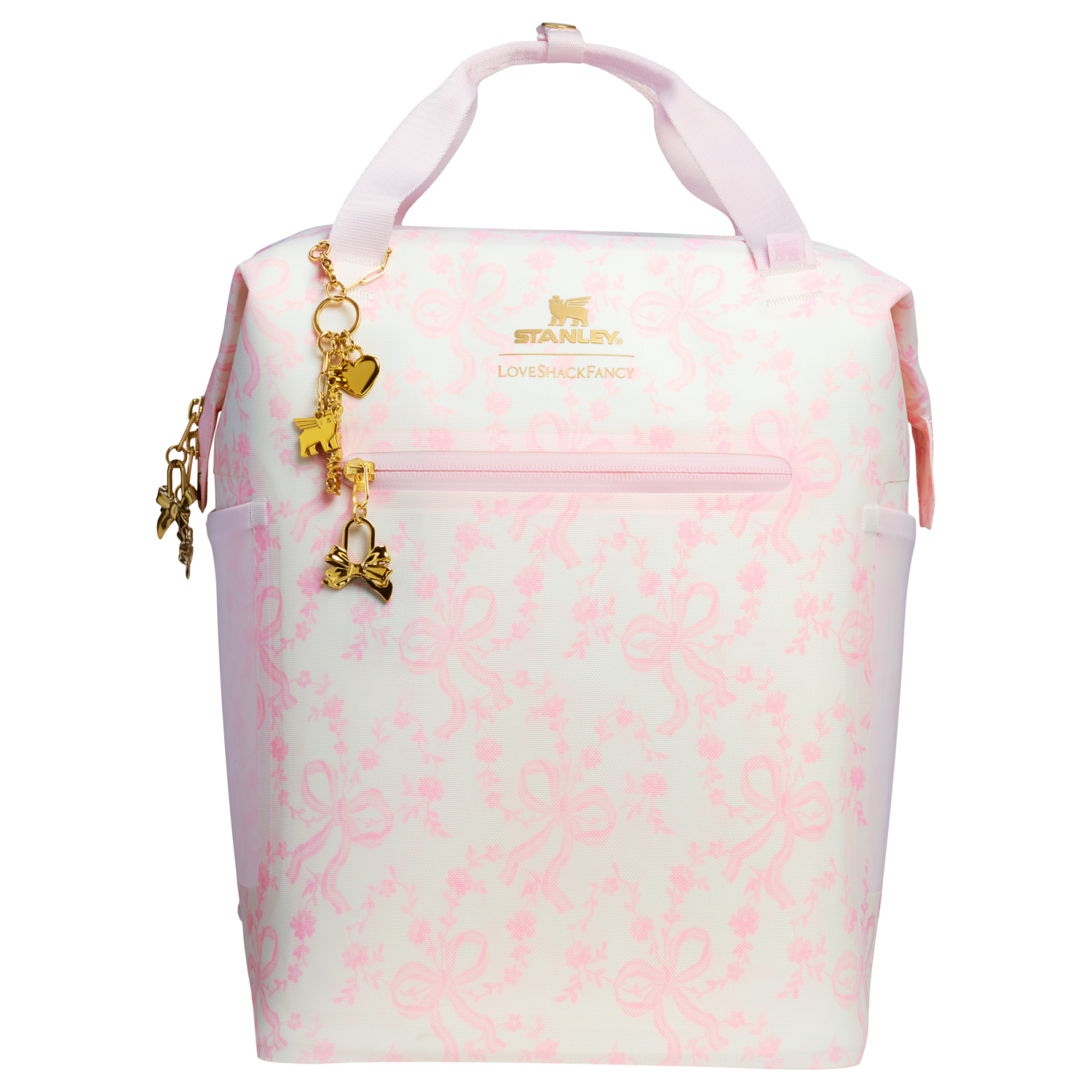 Stanley 1913 Stanley 1913 x LoveShackFancy Holiday All Day Madeleine Mini Cooler Backpack 20 Can 14 QT 13.2 L in Coquette Bow Chantilly | View 1