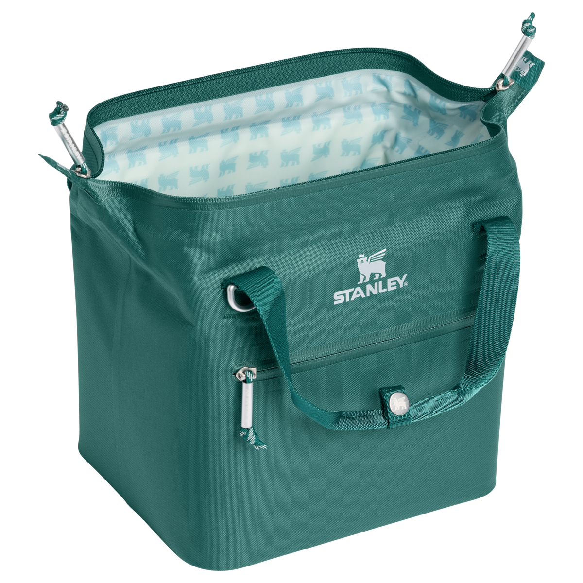 Stanley 1913 The All Day Julienne Mini Cooler 7.4 QT 7.0 L in Shadow Green | Open View